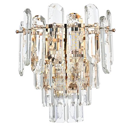 ARANDELA CRISTAL KOINE 2XE14 OURO BRILHO