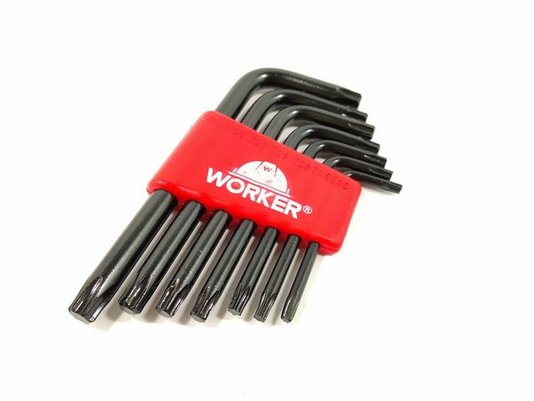 JOGO CHAVE TORX CURTA 7PCS T10 A T40 - WORKER - BAT Soluções Em ...