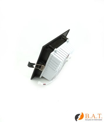 PLAFON LED QUADRADO RECUADO DEEP 12W 4000K PRETO