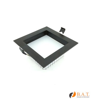 PLAFON LED QUADRADO RECUADO DEEP 12W 4000K PRETO
