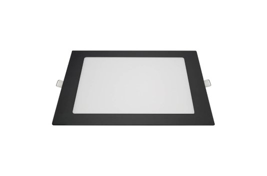 PLAFON QUADRADO 18W 6500K EMBUTIR PRETO