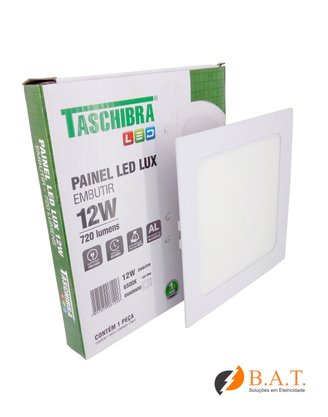 PLAFON LED 12W LUX QUADRADO EMBUTIR 6500K