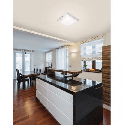 PLAFON LED 12W LUX QUADRADO SOBREPOR 3000K