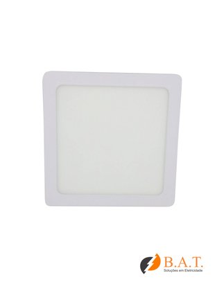 PLAFON LED 12W LUX QUADRADO SOBREPOR 3000K