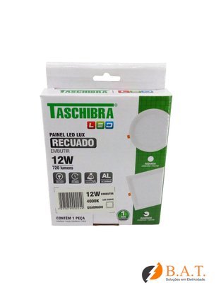 PLAFON LED LUX RECUADO 12W QUADRADO EMBUTIR 4000K