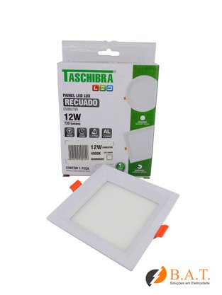 PLAFON LED LUX RECUADO 12W QUADRADO EMBUTIR 4000K