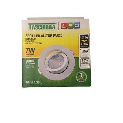 SPOT LED PAR20 7W 3000K REDONDO BRANCO