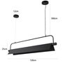 PENDENTE LED LOZE PRETO FOSCO 30W 3000K