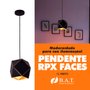 PENDENTE RPX FACES 1L PRETO