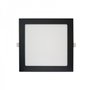 PLAFON QUADRADO 18W 6500K EMBUTIR PRETO